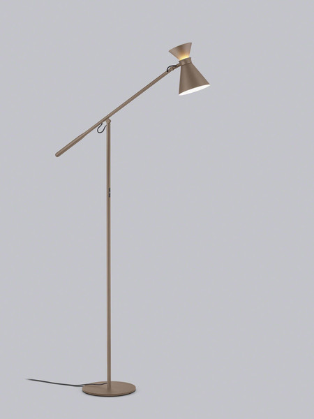 Helestra LUK LED Stehleuchte 10W dimmbar 90Ra warmweiss Coffee Aluminium satiniert 169cm