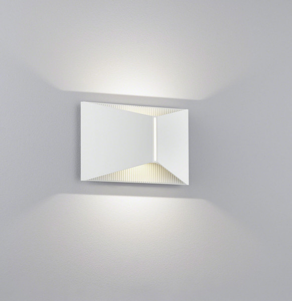 Helestra VID LED Wandleuchte 10W dimmbar IP65 90Ra warmweiss Mattweiß Aluminium