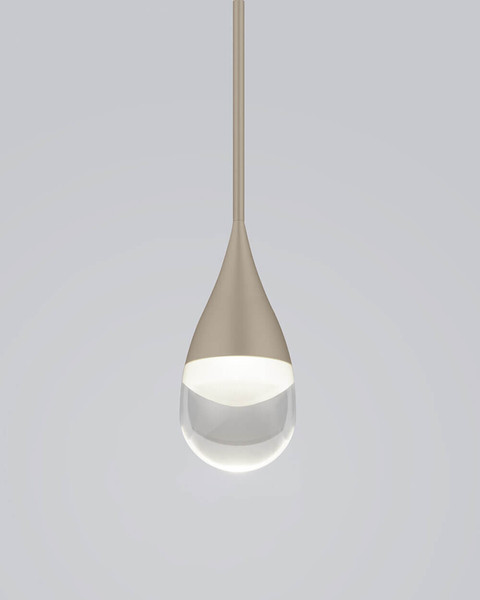 Helestra DEEP LED Pendelleuchte 24W dimmbar 90Ra warmweiss Coffee Aluminium Glas teilsatiniert Ø30cm