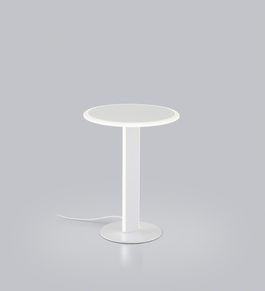 Helestra VAYA LED Tischleuchte 18W dimmbar 90Ra warmweiss Mattweiß Aluminium satiniert