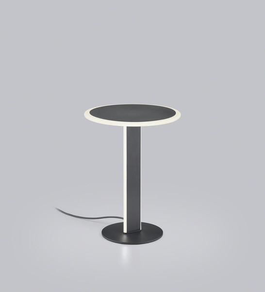 Helestra VAYA LED Tischleuchte 18W dimmbar 90Ra warmweiss Mattschwarz Aluminium satiniert