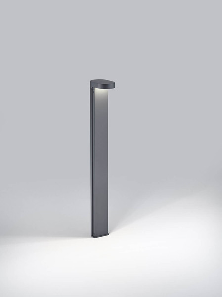 Helestra SIC LED Pollerleuchte 12W IP65 90Ra warmweiss Graphit Aluminium Glaslinse klar