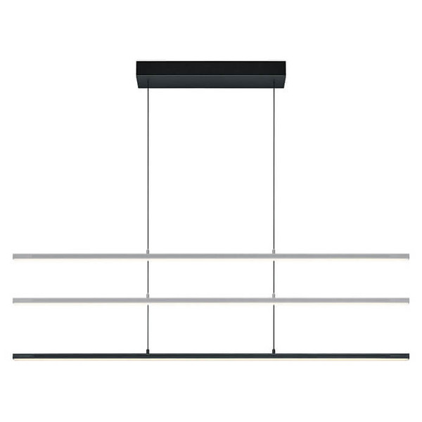 Hell LED Pendelleuchte Queens 2.0 dimmbar 34W CCT steuerbare Lichtfarbe stufenlos warm- bis tageslichtweiss 95Ra Schwarz 121x3,5cm 20606/1-06