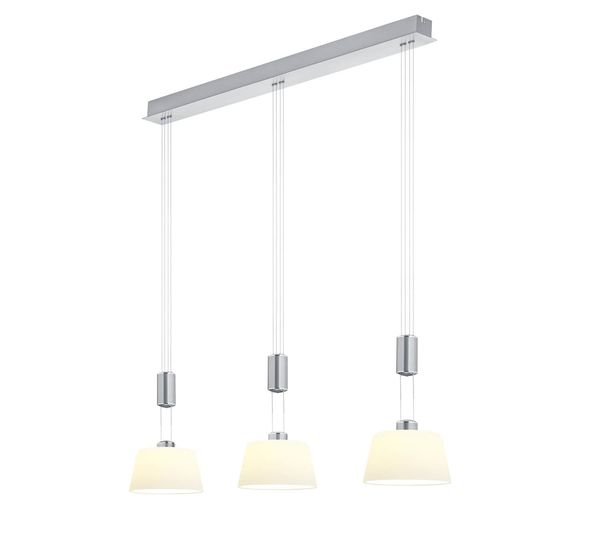 Hell Elegance LED Pendelleuchte Warmweiss Dimmbar höhenverstellbar Nickel 20642/3-92