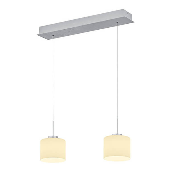 Hell LED Pendelleuchte Abby dimmbar 12W warmweiss 90Ra B-Link Alu Opalglas 64x15cm 20660/2-36