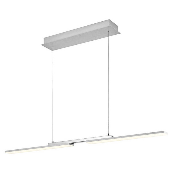Hell LED Pendelleuchte More dimmbar 37W CCT steuerbare Lichtfarbe 3-stufig extrawarm- bis neutralweiss 90Ra Nickel matt 130x6cm 20667/3-92