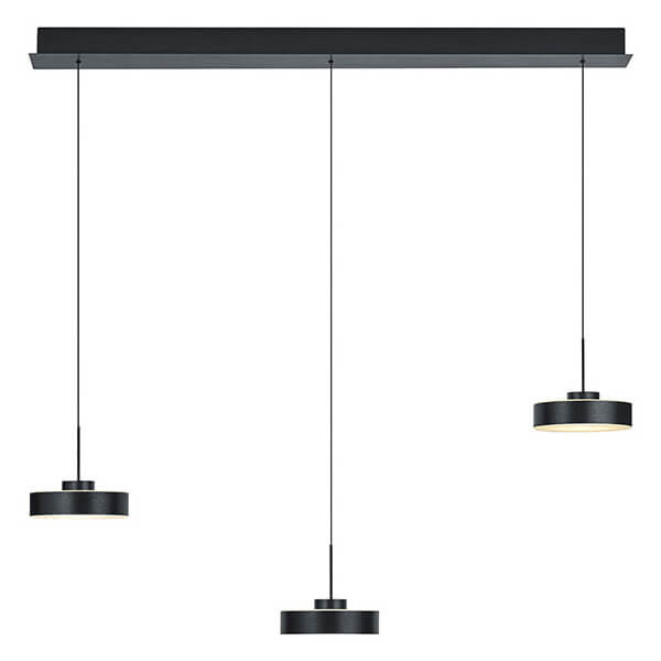 Hell LED Pendelleuchte Spencer dimmbar 18W warmweiss 90Ra B-Link Anthrazit matt Opalglas 110x18cm 20682/3-39