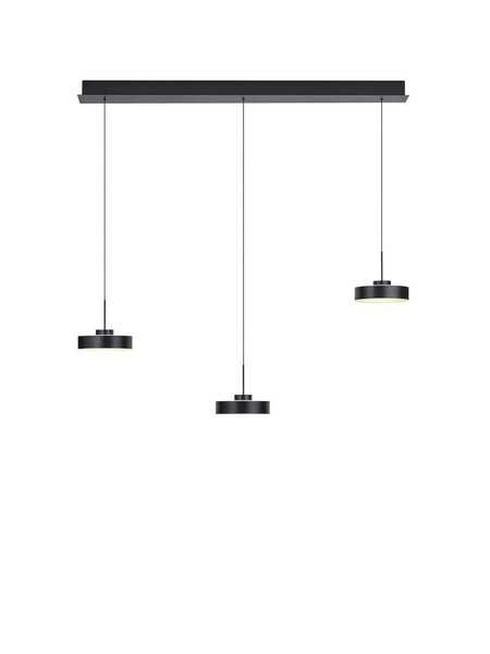 Hell Spencer LED Pendelleuchte 3-fach Warmweiß Dimmbar 60-180cm >90Ra Anthrazit 20682/3-39