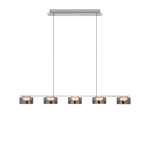 Hell Dune LED Pendelleuchte 5-fach steuerbare Lichtfarbe Dimmbar 30-150cm >90Ra Nickel 20686/5-92