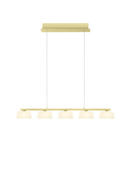 Hell View LED Pendelleuchte 5-fach steuerbare Lichtfarbe Dimmbar 60-180cm >90Ra Champagner 20700/5-42