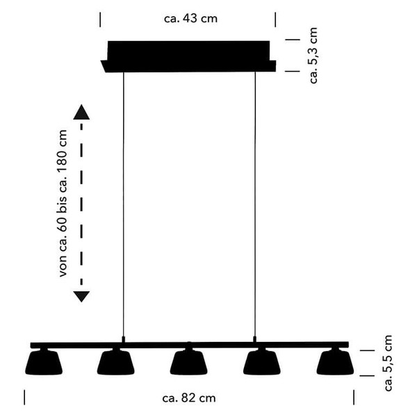 Hell LED Pendelleuchte Jane dimmbar 25W Dim to Warm extrawarm- bis warmweiss 90Ra Alu matt Opalglas 86x13cm 20702/5-37