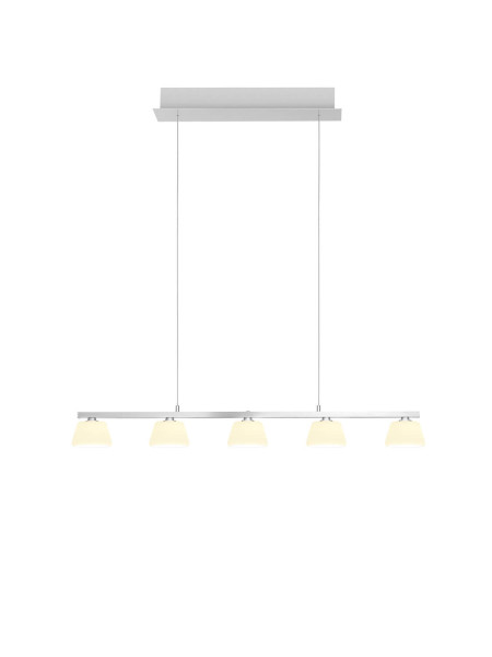 Hell Jane LED Pendelleuchte 5-fach steuerbare Lichtfarbe Dimmbar 60-180cm >90Ra Alu 20702/5-37