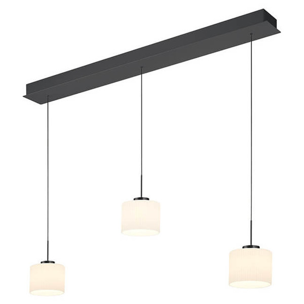 Hell LED Pendelleuchte Elli dimmbar 18W warmweiss 90Ra B-Link Anthrazit matt Opalglas 110x15cm 20724/3-39