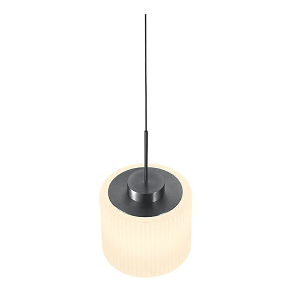 Hell LED Pendelleuchte Elli dimmbar 18W warmweiss 90Ra B-Link Anthrazit matt Opalglas 110x15cm 20724/3-39