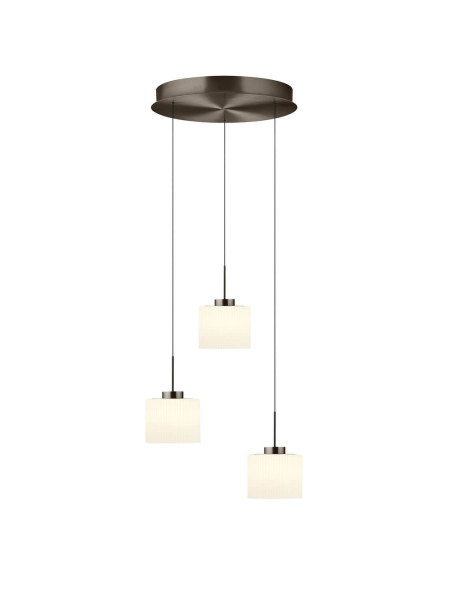 Hell Elli LED Pendelleuchte 3-fach Warmweiß Dimmbar 60-180cm >90Ra Bronze 20725/3-15
