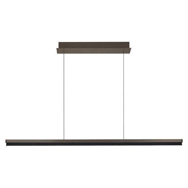 Hell LED Pendelleuchte Minou dimmbar 48W CCT steuerbare Lichtfarbe 3-stufig extrawarm- bis neutralweiss 90Ra Bronze 130x13cm 20738/1-15