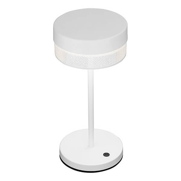 Hell LED Akku-Tischleuchte Mesh-B dimmbar 1,8W warmweiss 90Ra IP54 Weiß 30cm 50430/1-07