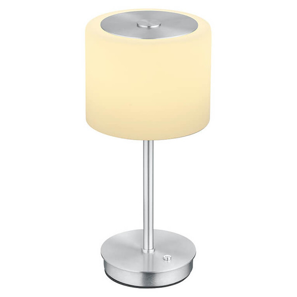 Hell LED Tischleuchte Abby dimmbar 6W warmweiss 90Ra Alu Opalglas 34cm 50450/1-36