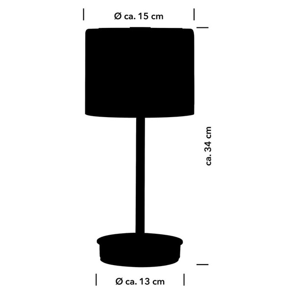 Hell LED Tischleuchte Abby dimmbar 6W warmweiss 90Ra Anthrazit matt Opalglas 34cm 50450/1-39
