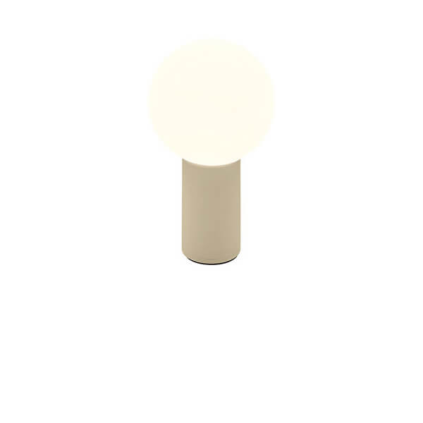 Hell LED Akku-Tischleuchte Tiny dimmbar 1,8W CCT steuerbare Lichtfarbe 2-stufig extrawarm- bis warmweiss 90Ra IP54 Sand 18cm 50460/1-13