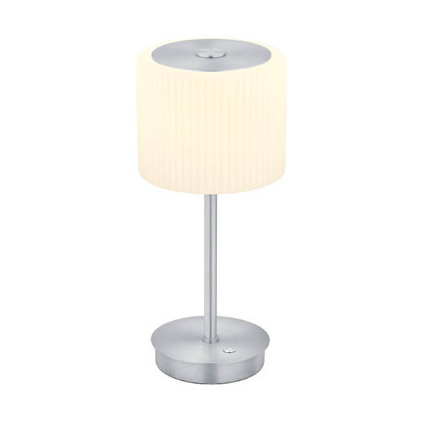 Hell LED Tischleuchte Elli dimmbar 6W warmweiss 90Ra Alu Opalglas 34cm 50465/1-36