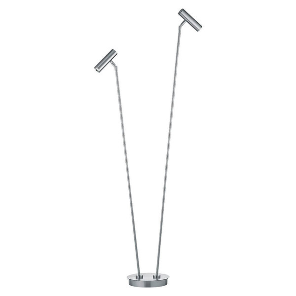 Hell LED Stehleuchte Tom Pro dimmbar 15W CCT steuerbare Lichtfarbe 3-stufig extrawarm- bis neutralweiss 90Ra Nickel matt 140cm 60551/2-92