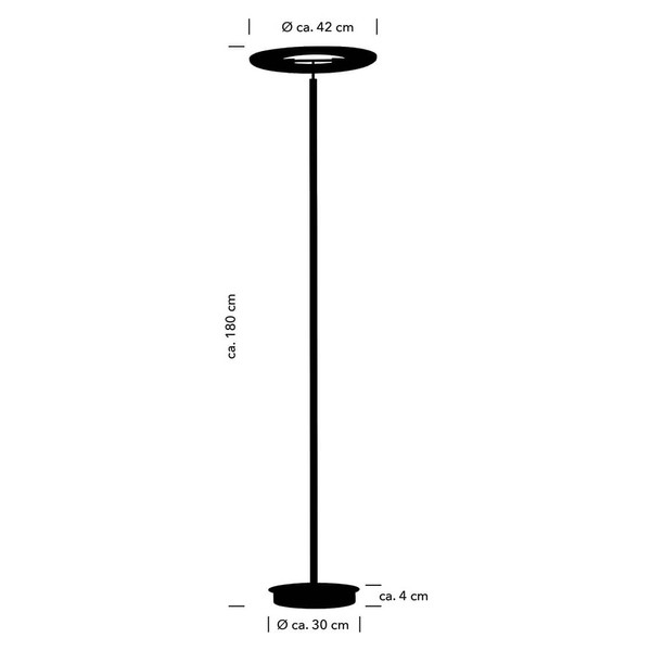 Hell LED Stehleuchte Monza X dimmbar 36W warmweiss 90Ra Sand 180cm 60566/1-13