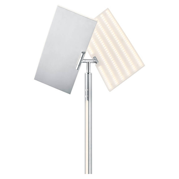 Hell LED Stehleuchte Twice dimmbar 56W CCT steuerbare Lichtfarbe stufenlos extrawarm- bis tageslichtweiss 90Ra Alu matt 185cm 60568/1-37
