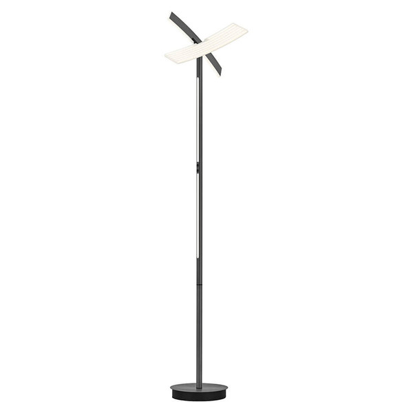 Hell LED Stehleuchte Twice dimmbar 56W CCT steuerbare Lichtfarbe stufenlos extrawarm- bis tageslichtweiss 90Ra Anthrazit matt 185cm 60568/1-39