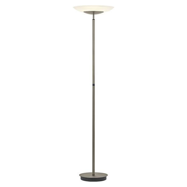 Hell LED Stehleuchte Ferdi dimmbar 36W CCT steuerbare Lichtfarbe 3-stufig extrawarm- bis neutralweiss 90Ra Bronze Alabasterglas 180cm 60582/1-15