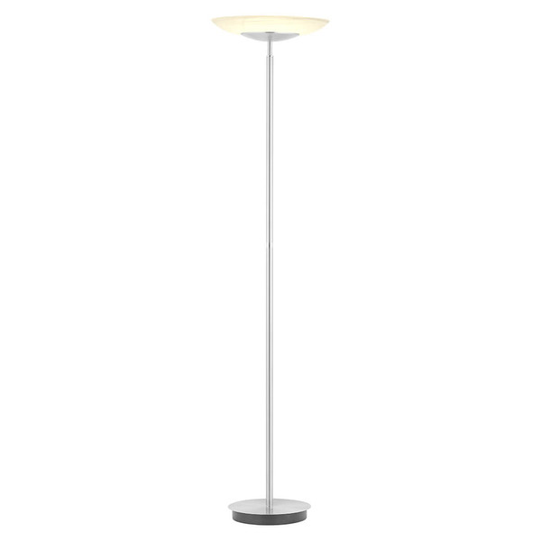 Hell LED Stehleuchte Ferdi dimmbar 36W CCT steuerbare Lichtfarbe 3-stufig extrawarm- bis neutralweiss 90Ra Nickel matt Alabasterglas 180cm 60582/1-92