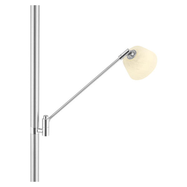 Hell LED Stehleuchte Ferdi dimmbar 41W CCT steuerbare Lichtfarbe 3-stufig extrawarm- bis neutralweiss 90Ra Nickel matt Alabasterglas 180cm 60583/2-92
