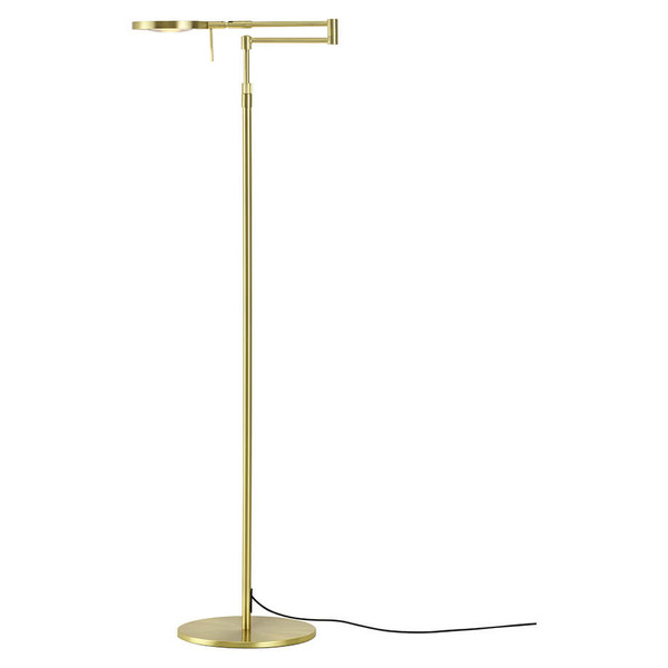 Hell LED Stehleuchte Stance dimmbar 12W CCT steuerbare Lichtfarbe 3-stufig extrawarm- bis neutralweiss 90Ra Messing matt 144cm 60590/1-01