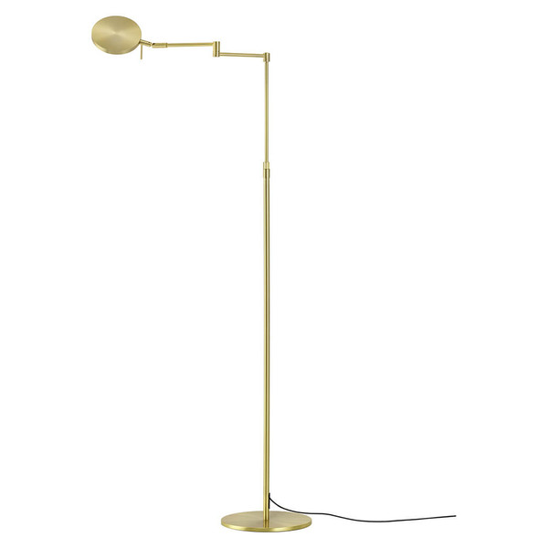 Hell LED Stehleuchte Stance dimmbar 12W CCT steuerbare Lichtfarbe 3-stufig extrawarm- bis neutralweiss 90Ra Messing matt 144cm 60590/1-01