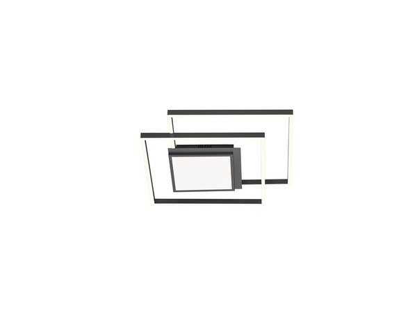 Hell Karo LED Deckenleuchte steuerbare Lichtfarbe Dimmbar CCT 90Ra Anthrazit 70622/1-39