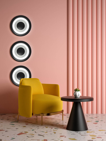 Hell Speaker LED Deckenleuchte steuerbare Lichtfarbe Dimmbar CCT 90Ra Alu 70623/1-36