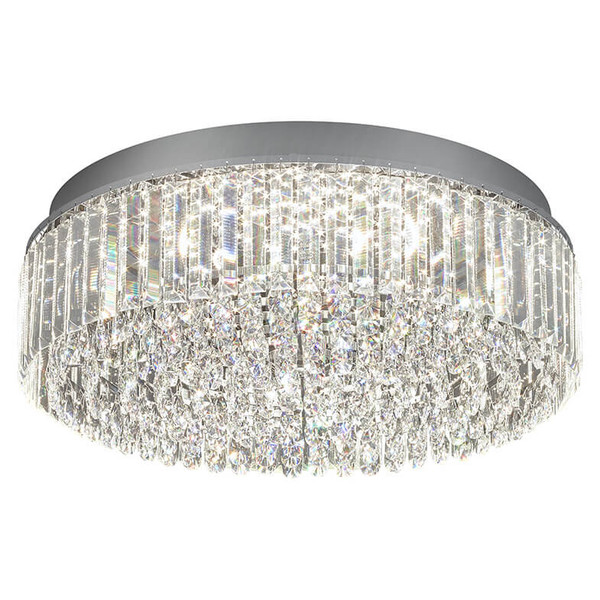 Hell LED Deckenleuchte Royal dimmbar 45W warmweiss 90Ra Chrom Klarglas Ø60cm 70645/1-02