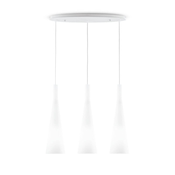 Ideal Lux MILK Pendelleuchte E27 3-fach ⌀140mm dimmbar Weiss 030326