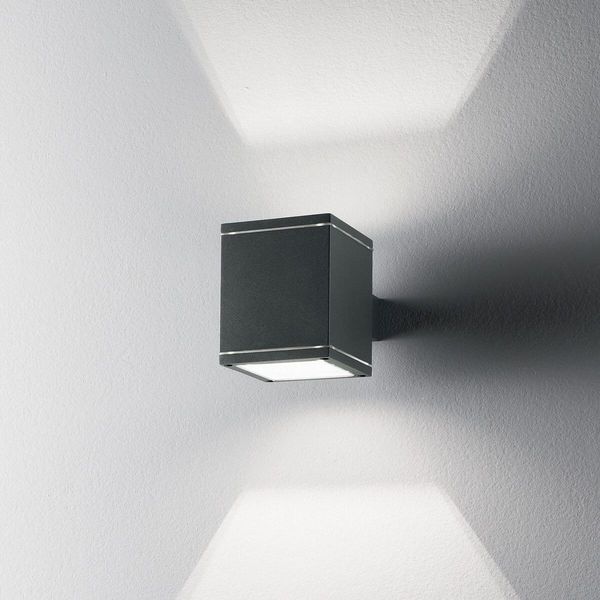 Ideal Lux SNIF SQUARE Wandleuchte G9 dimmbar Anthrazit IP44 121963