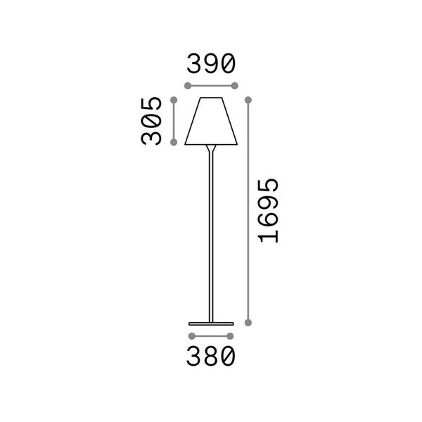 Ideal Lux ITACA Stehleuchte E27 ⌀390mm dimmbar Weiss IP44 180953