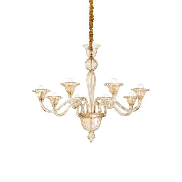 Ideal Lux BRIGITTA Pendelleuchte E14 8-fach ⌀890mm dimmbar Amber 199412