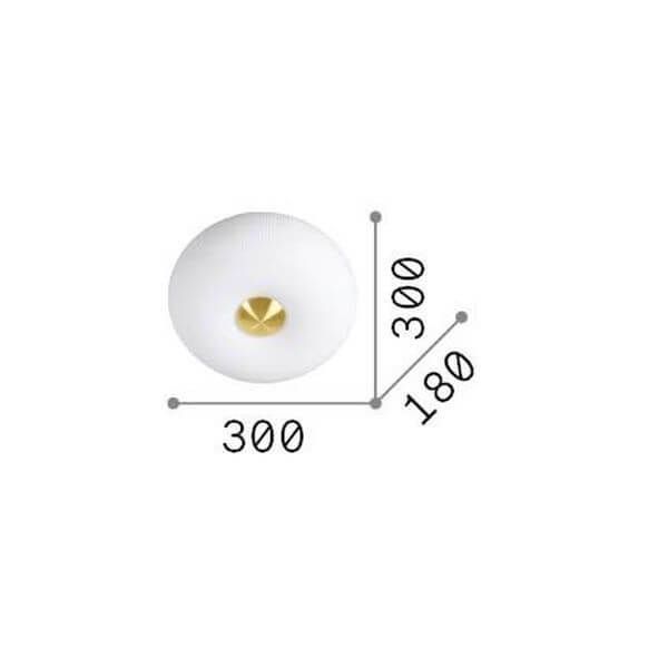 Ideal Lux ARIZONA GX53 Deckenleuchte 2x ⌀300mm dimmbar Weiss warmweiss 214498