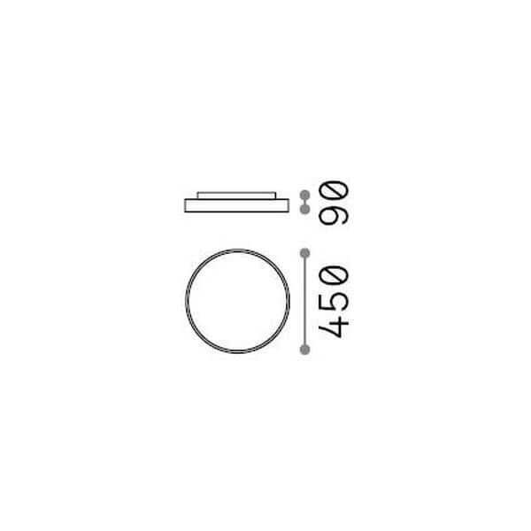 Ideal Lux HALO LED Deckenleuchte 32W ⌀450mm Weiss warmweiss 223209