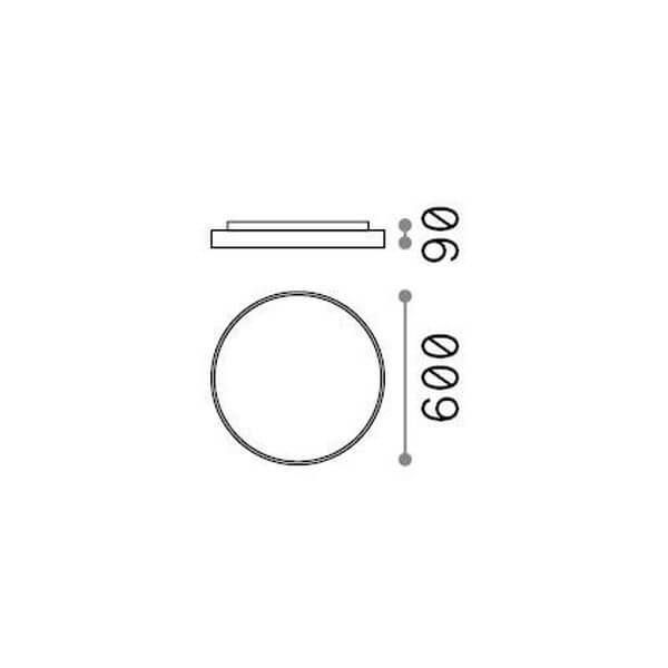 Ideal Lux HALO LED Deckenleuchte 46W ⌀600mm Weiss neutralweiss 223230