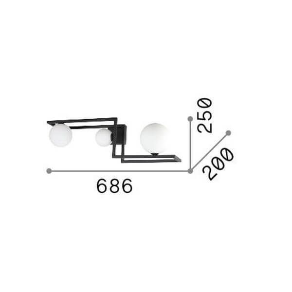 Ideal Lux ANGOLO G9 Deckenleuchte 3x dimmbar Messing warmweiss 284330