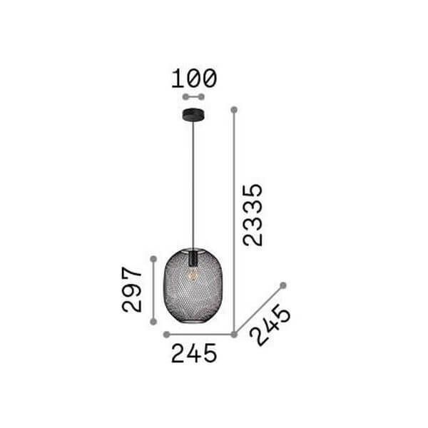 Ideal Lux NET Pendelleuchte E27 ⌀245mm dimmbar Gold 328119