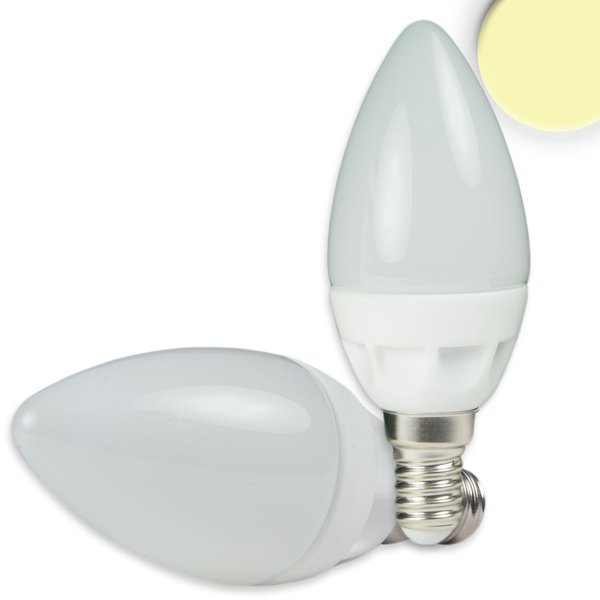 ISOLED E14 LED Keramik milky Kerze, 4,5W, warmweiß