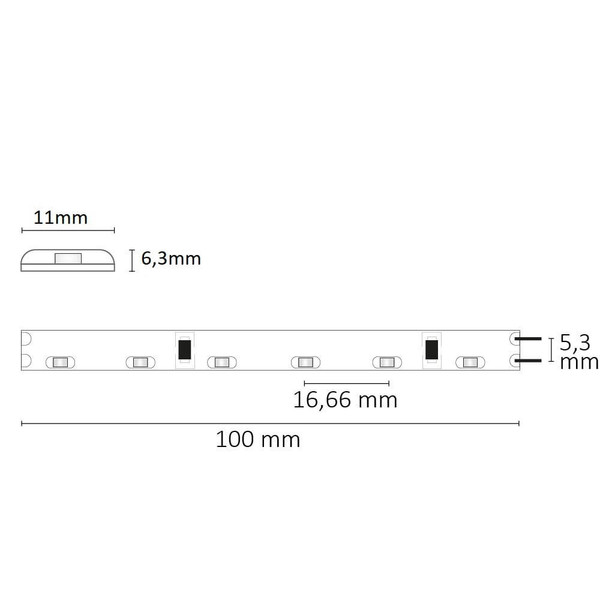 Isoled LED SIL830-Sideled Flexband, 24V DC, 4,8W, IP66, 3000K, 5m Rolle, 60 LED/m 111919