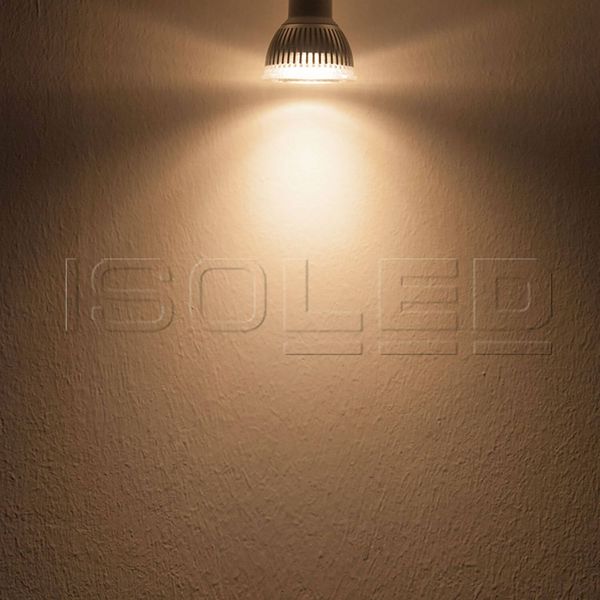 ISOLED GU10 LED Strahler 6W GLAS-COB, 70°, warmweiß, dimmbar