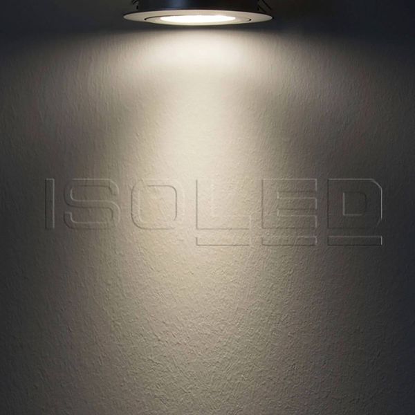 ISOLED LED Einbaustrahler, silber, 15W, 72°, rund, neutralweiß, dimmbar